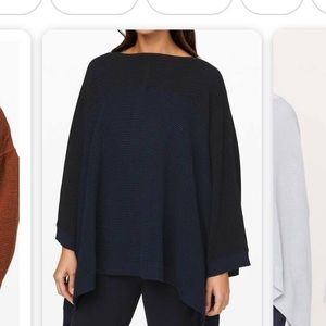 Lululemon Navy Cozy Sweater Pullover Shawl